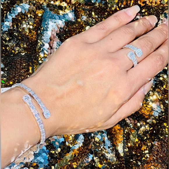 Beautiful custom cuff bracelet bypass cuff bangle 14k gold vermeil 925 Best Gift - Picture 4 of 10